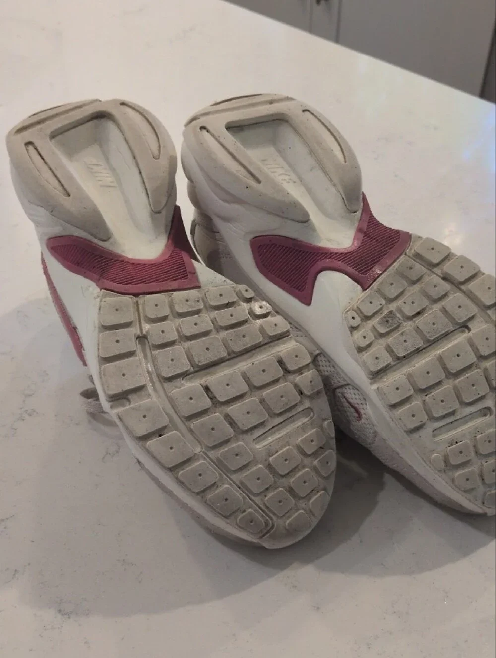 Nike Women’s Ivory and Pink Casual Sneakers